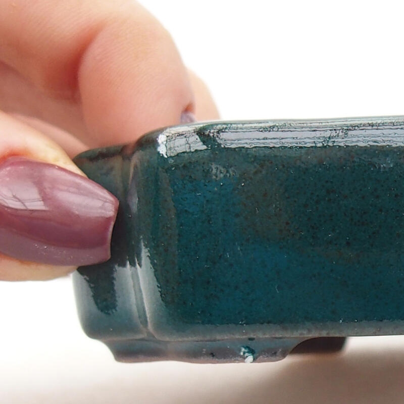 Bonsaischale aus Keramik 10 x 8,5 x 2,5 cm, grün