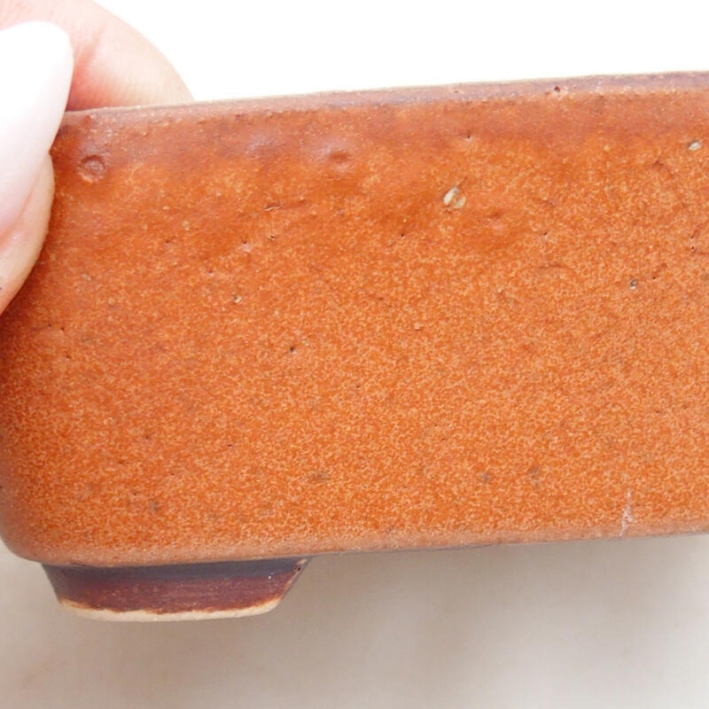 Bonsaischale aus Keramik 10 x 8,5 x 4 cm, braun