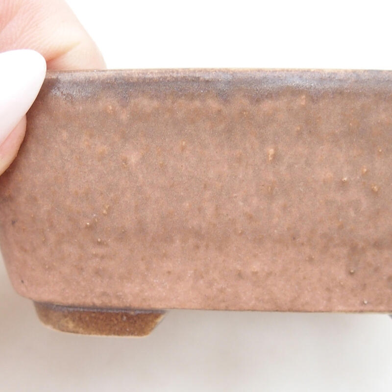 Bonsaischale aus Keramik 10 x 8,5 x 4 cm, braun