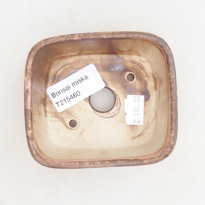 Bonsaischale aus Keramik 10 x 8,5 x 4 cm, braun