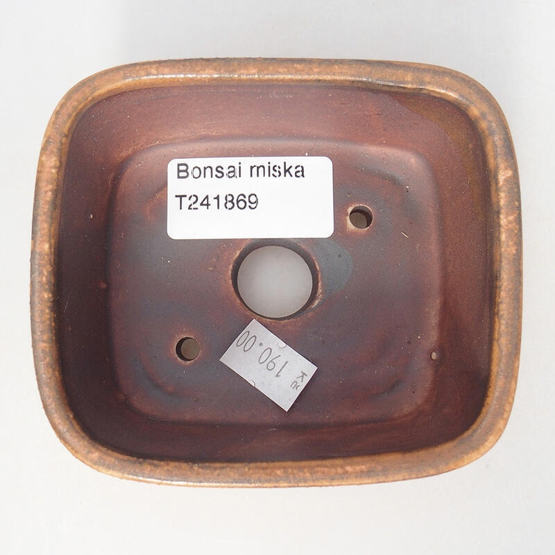 Bonsaischale aus Keramik 10 x 8,5 x 4 cm, rosa