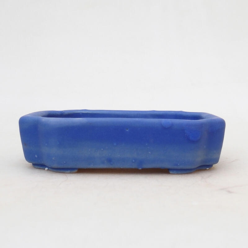 Bonsaischale aus Keramik 10 x 8 x 2,5 cm, Farbe blau