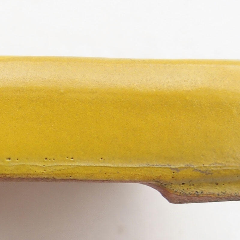Bonsaischale aus Keramik 10 x 8 x 2 cm, gelb