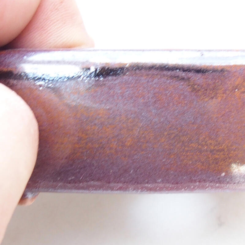 Bonsaischale aus Keramik 10 x 8 x 3,5 cm, braun