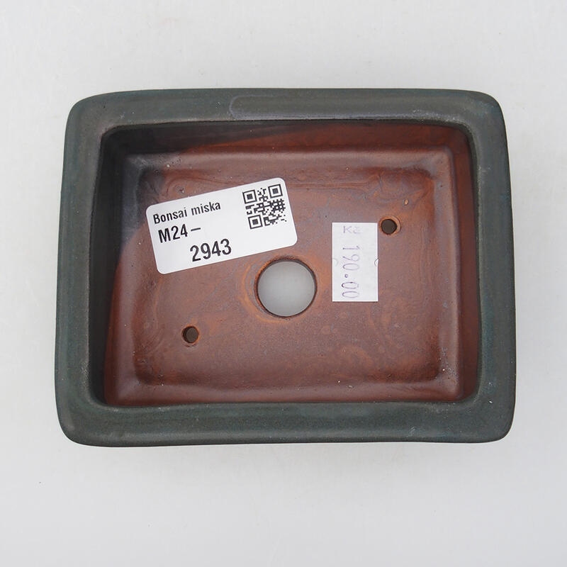 Bonsaischale aus Keramik 10 x 8 x 3 cm, grau