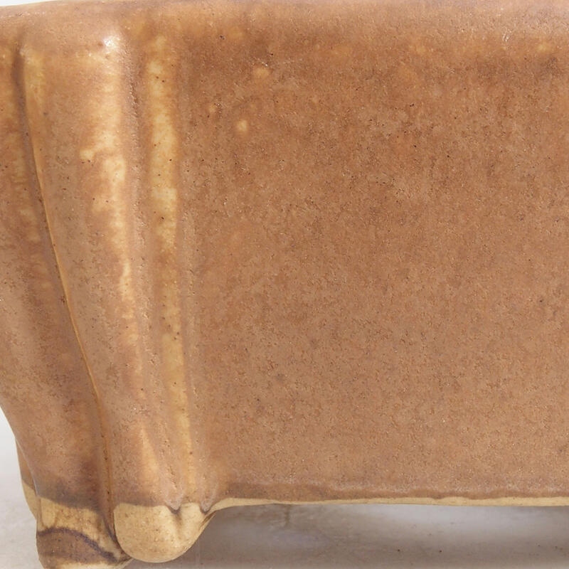 Bonsaischale aus Keramik 10 x 9 x 4,5 cm, braun