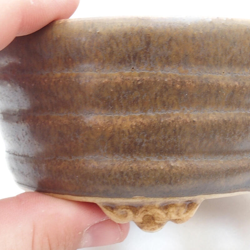 Bonsaischale aus Keramik 10 x 9 x 5 cm, braun