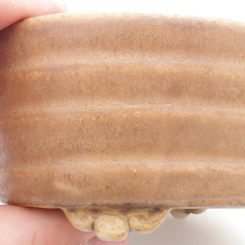 Bonsaischale aus Keramik 10 x 9 x 5 cm, orange