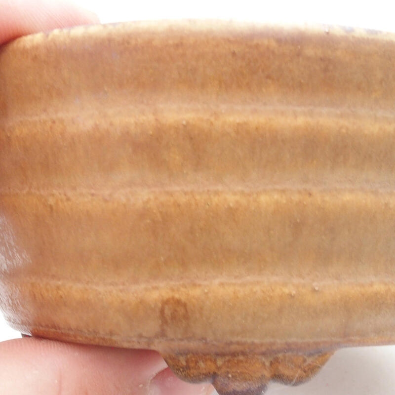 Bonsaischale aus Keramik 10 x 9 x 5 cm, orange