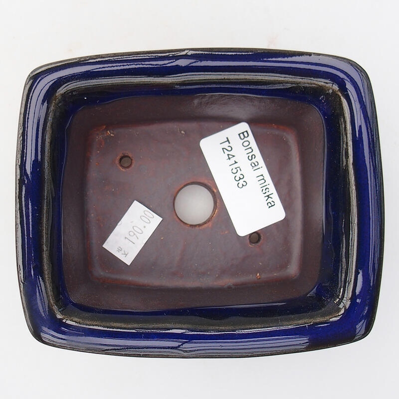 Bonsaischale aus Keramik 11,5 x 10 x 4,5 cm, Farbe blau