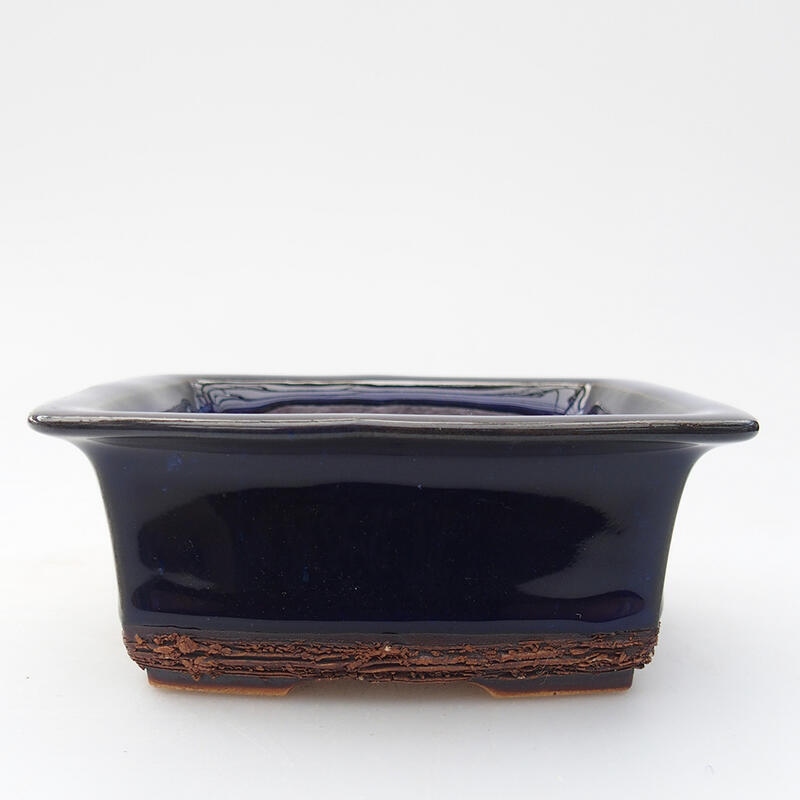 Bonsaischale aus Keramik 11,5 x 10 x 4,5 cm, Farbe blau