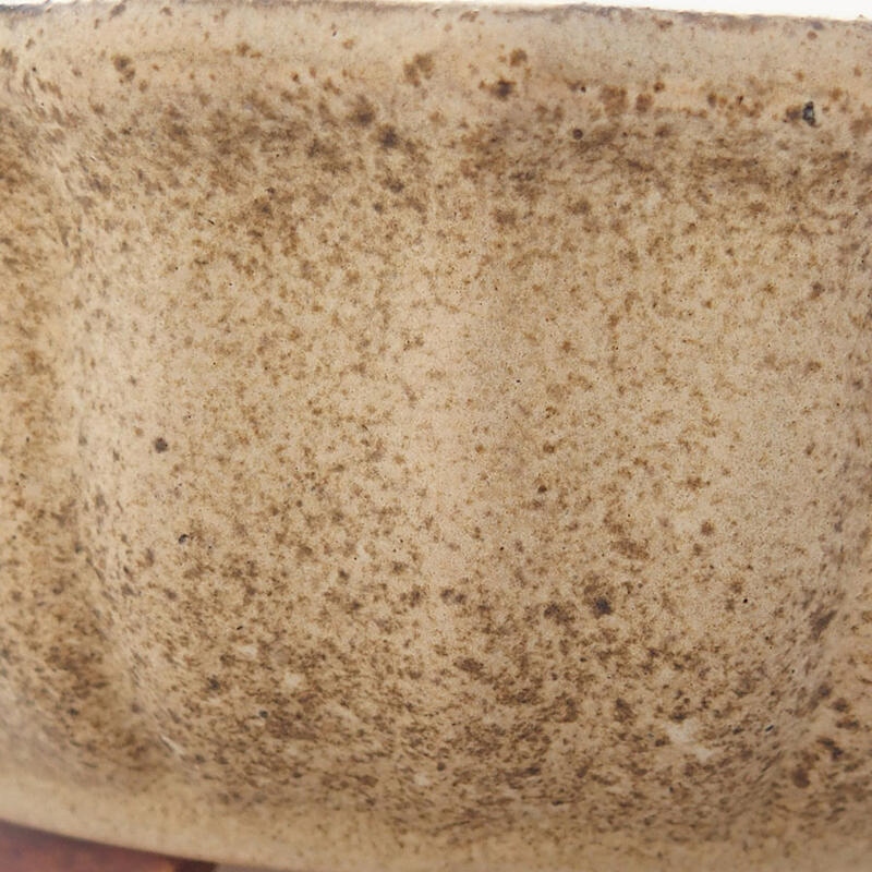 Bonsaischale aus Keramik 11,5 x 11,5 x 5 cm, beige