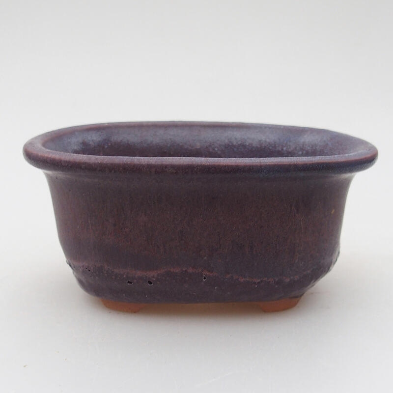 Bonsaischale aus Keramik 11,5 x 8 x 5 cm, Farbe lila