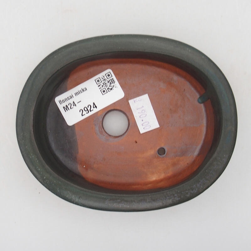 Bonsaischale aus Keramik 11,5 x 9 x 3 cm, grau