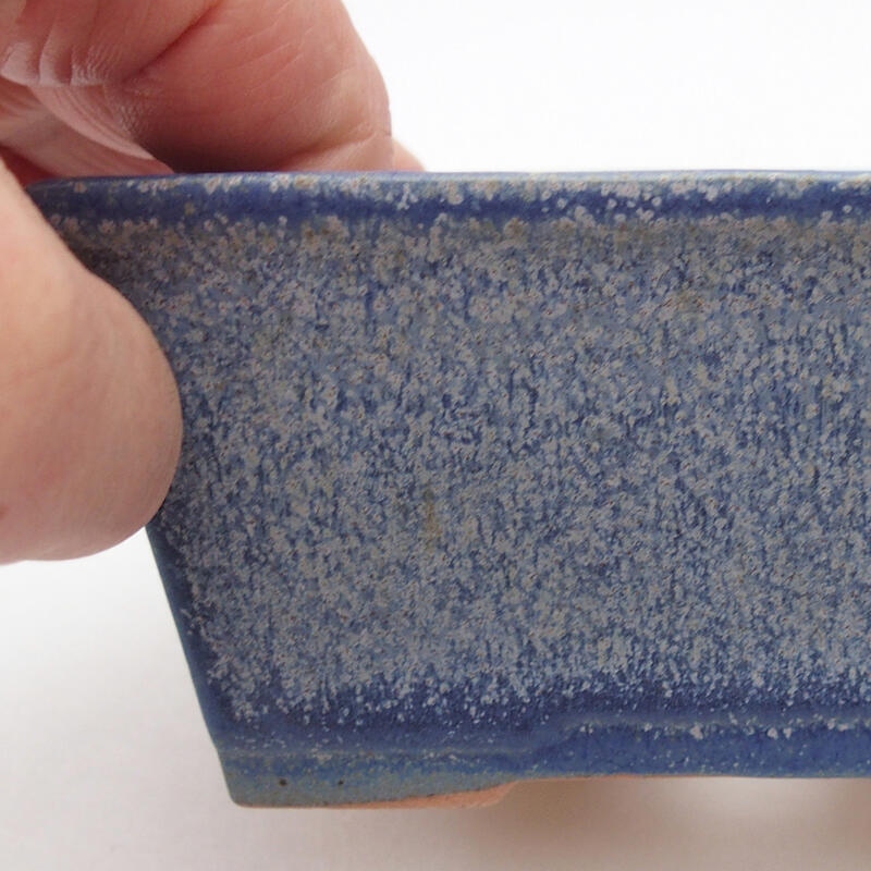 Bonsaischale aus Keramik 11,5 x 9 x 5,5 cm, Farbe blau