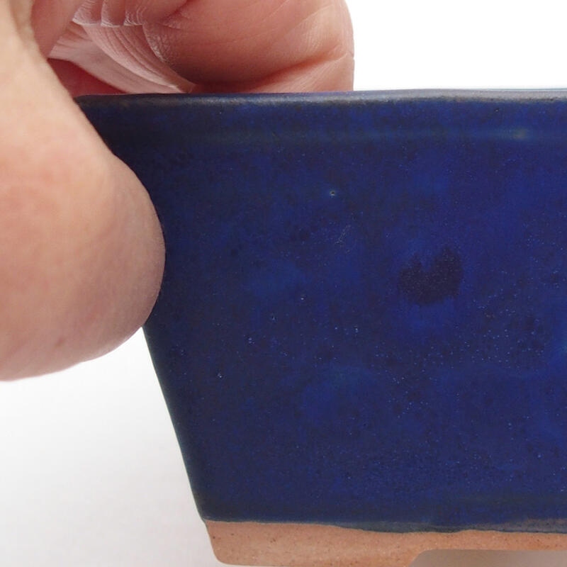 Bonsaischale aus Keramik 11,5 x 9 x 5,5 cm, Farbe blau