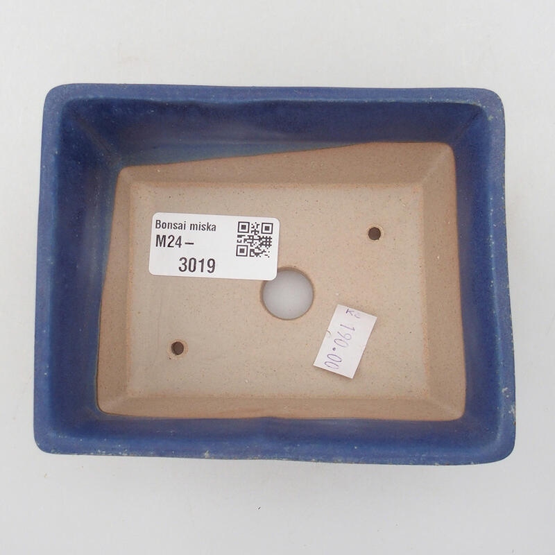 Bonsaischale aus Keramik 11,5 x 9 x 5,5 cm, Farbe blau