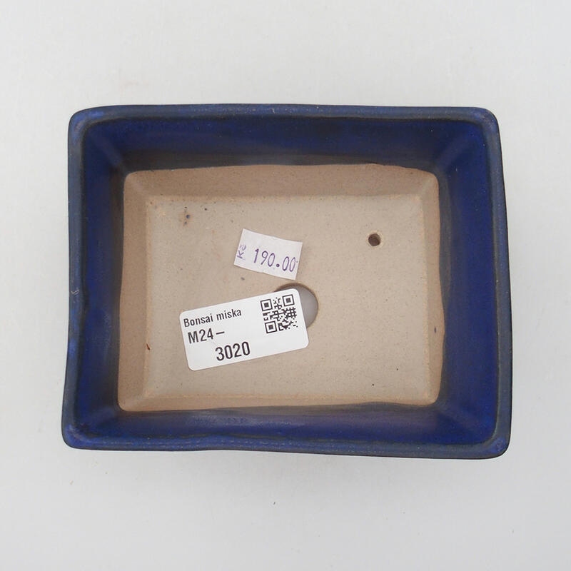 Bonsaischale aus Keramik 11,5 x 9 x 5,5 cm, Farbe blau