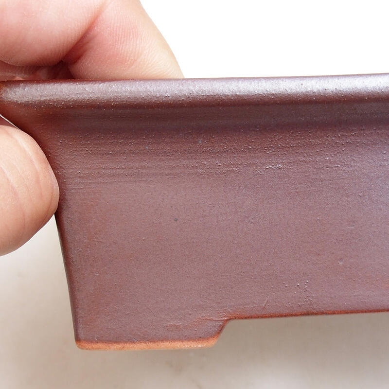 Bonsaischale aus Keramik 11,5 x 9 x 5 cm, braun
