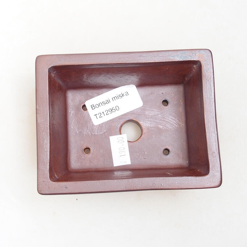 Bonsaischale aus Keramik 11,5 x 9 x 5 cm, braun