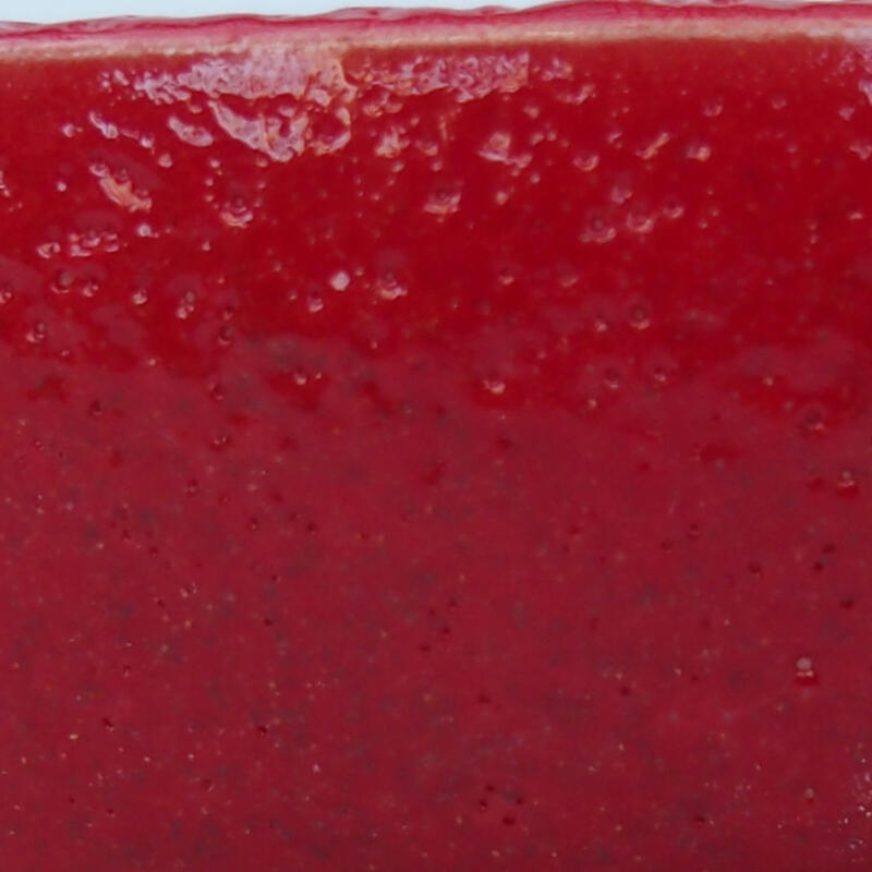 Bonsaischale aus Keramik 11 x 11 x 2,5 cm, Farbe rot