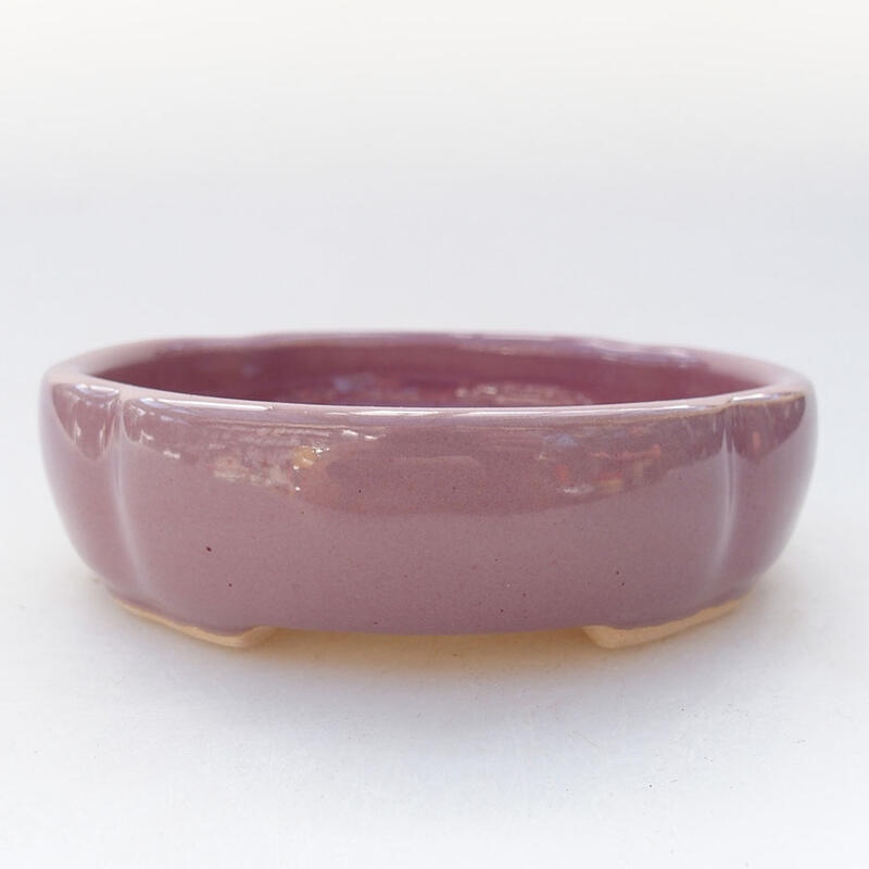 Bonsaischale aus Keramik 11 x 11 x 3 cm, Farbe lila