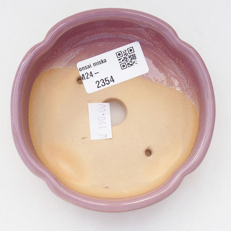 Bonsaischale aus Keramik 11 x 11 x 3 cm, Farbe lila