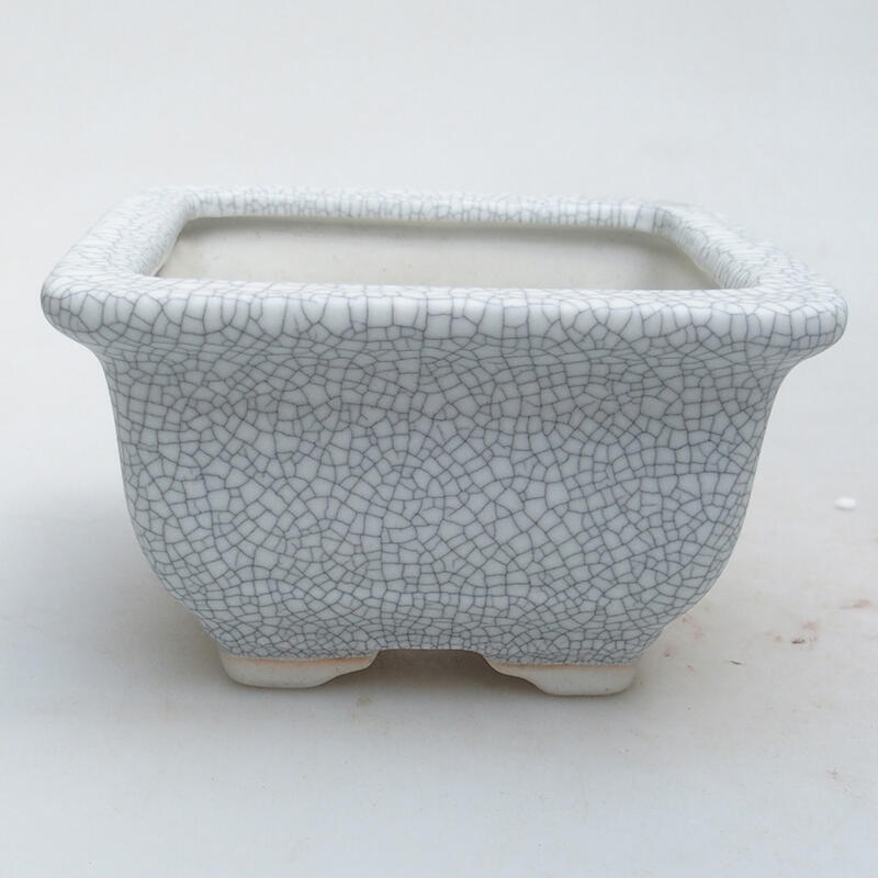 Bonsaischale aus Keramik 11 x 11 x 6,5 cm, Raku-Farbe