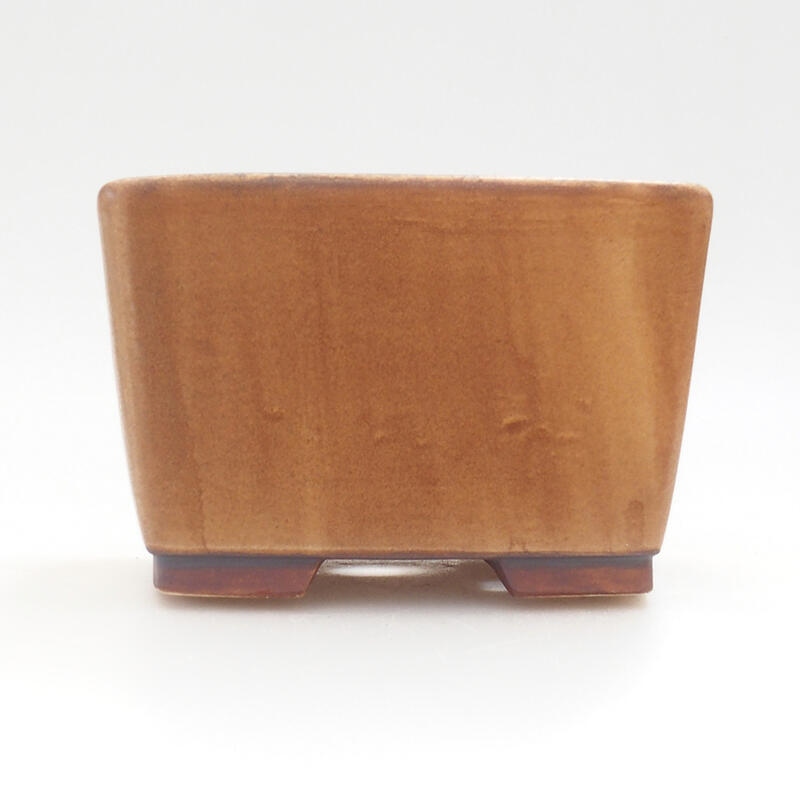 Bonsaischale aus Keramik 11 x 11 x 8 cm, orange