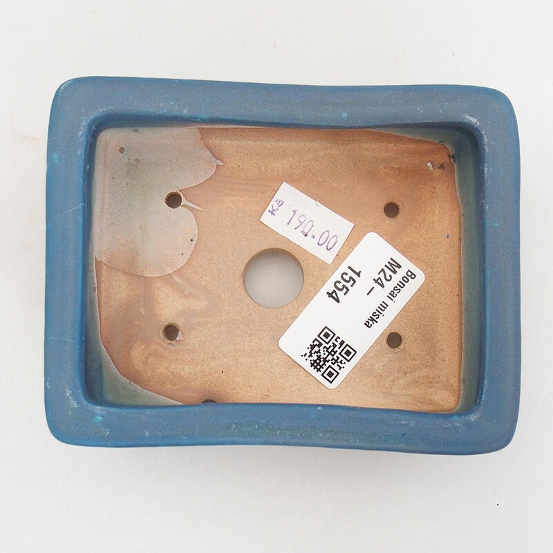 Bonsaischale aus Keramik 11 x 8,5 x 3,5 cm, Farbe blau