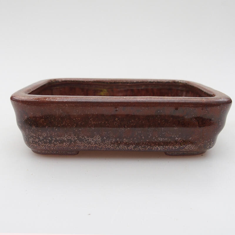 Bonsaischale aus Keramik 11 x 8 x 3 cm, braun