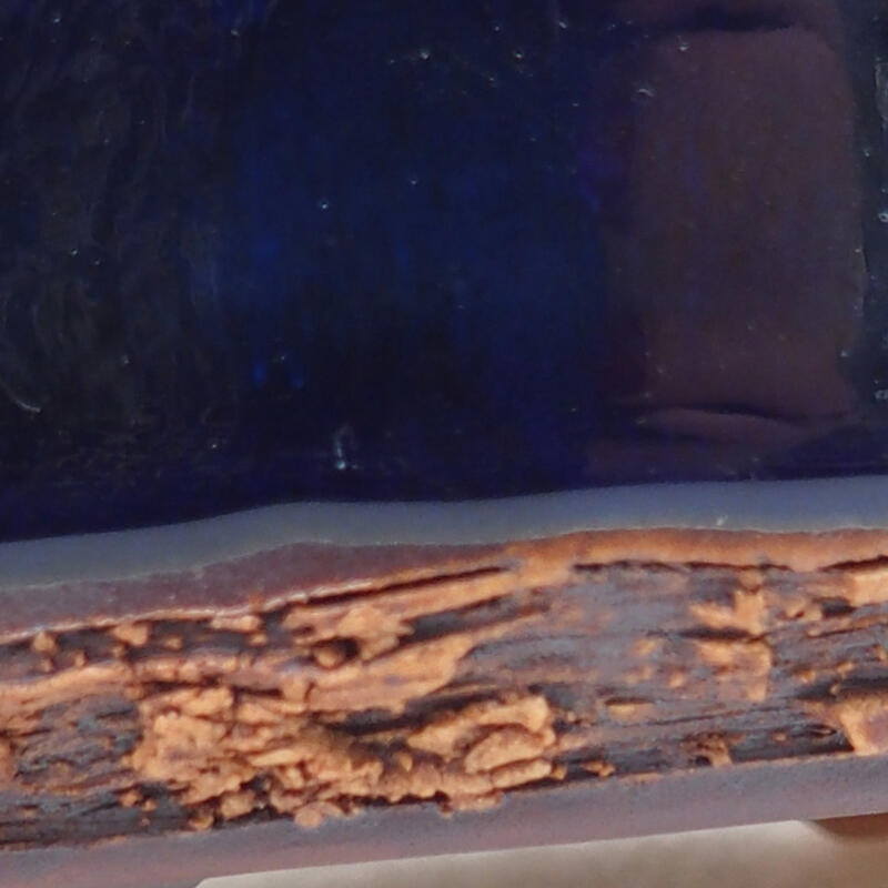 Bonsaischale aus Keramik 11 x 8 x 4,5 cm, Farbe blau