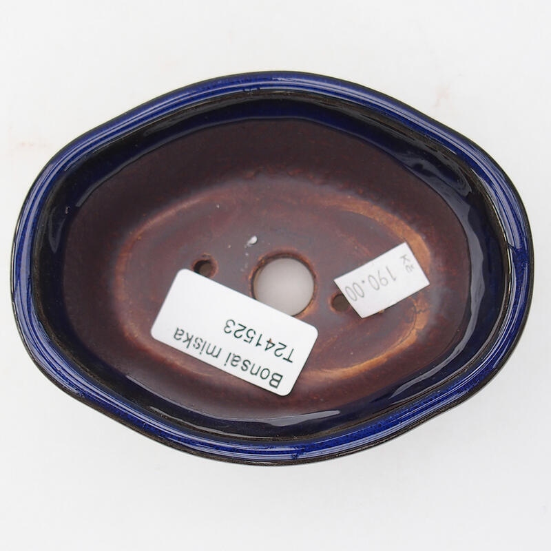 Bonsaischale aus Keramik 11 x 8 x 4,5 cm, Farbe blau