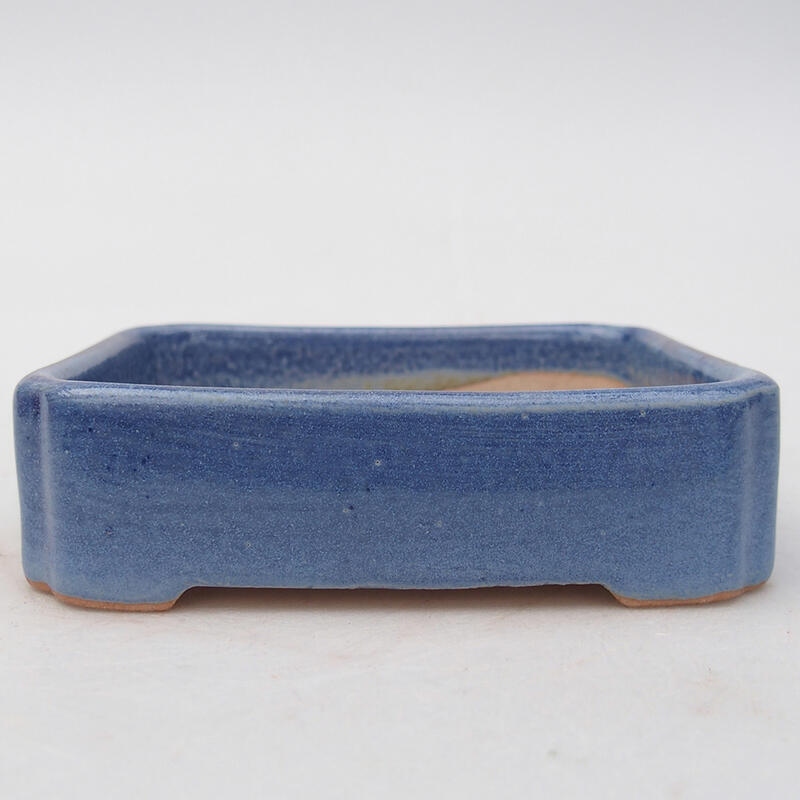 Bonsaischale aus Keramik 11 x 9,5 x 3 cm, Farbe blau