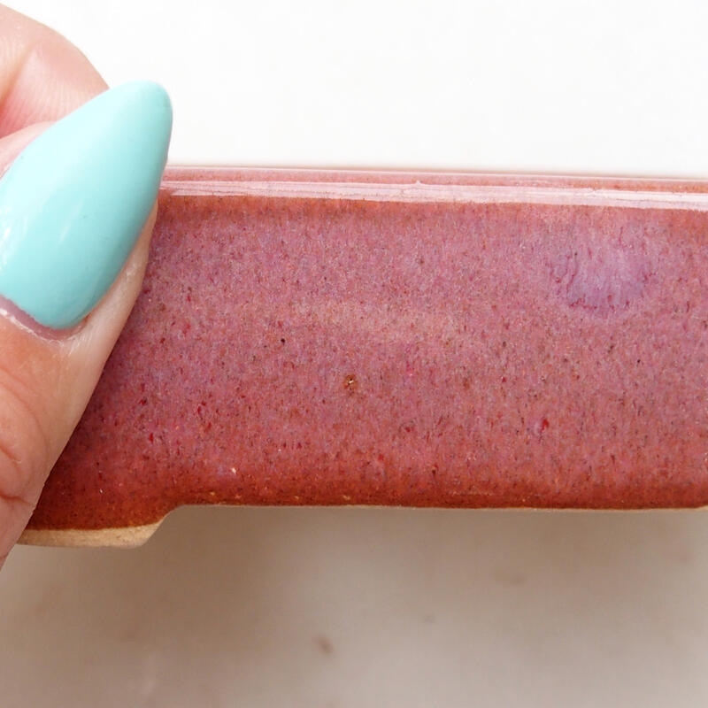 Bonsaischale aus Keramik 11 x 9 x 3 cm, rosa