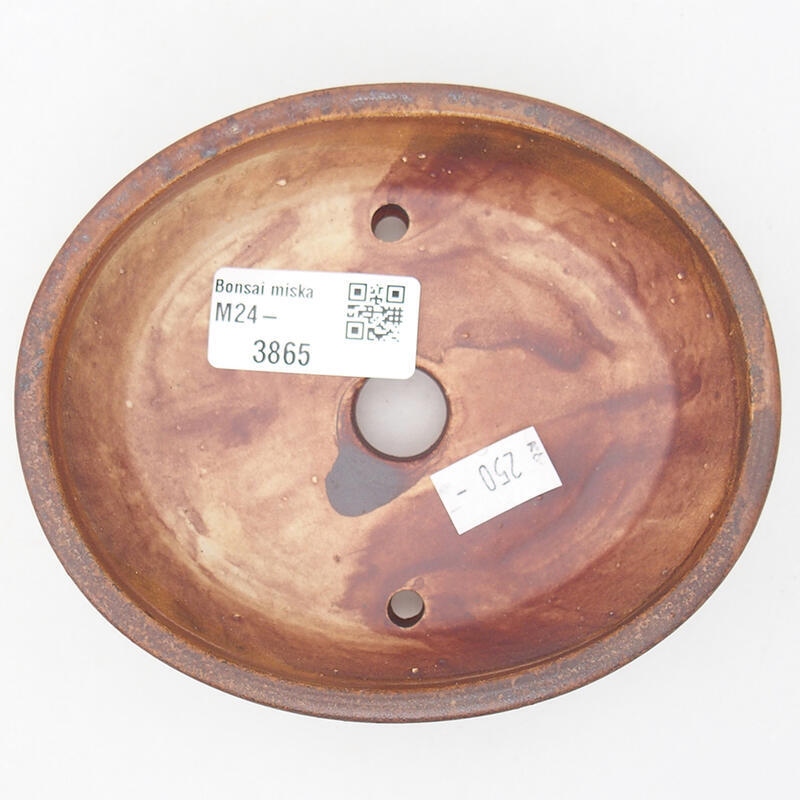 Bonsaischale aus Keramik 12,5 x 10,5 x 3,5 cm, braun