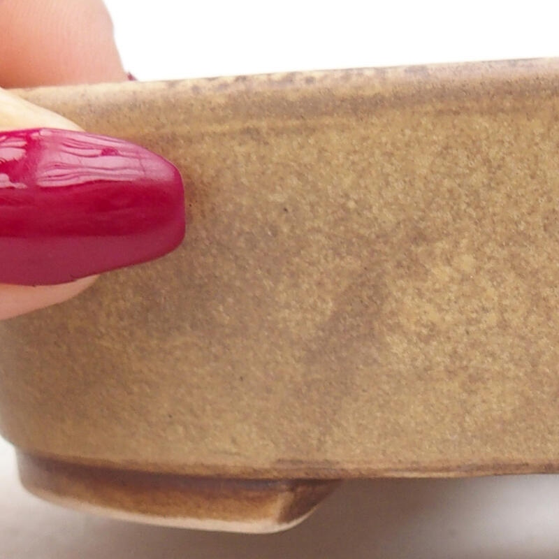 Bonsaischale aus Keramik 12,5 x 10,5 x 3,5 cm, grün