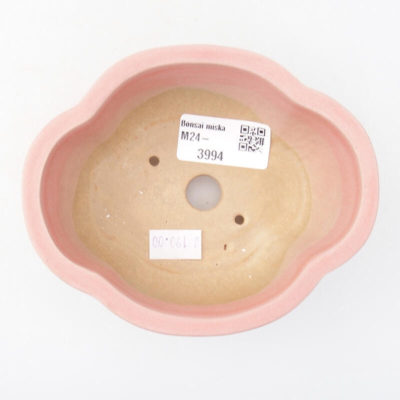 Bonsaischale aus Keramik 12,5 x 10,5 x 4,5 cm, rosa