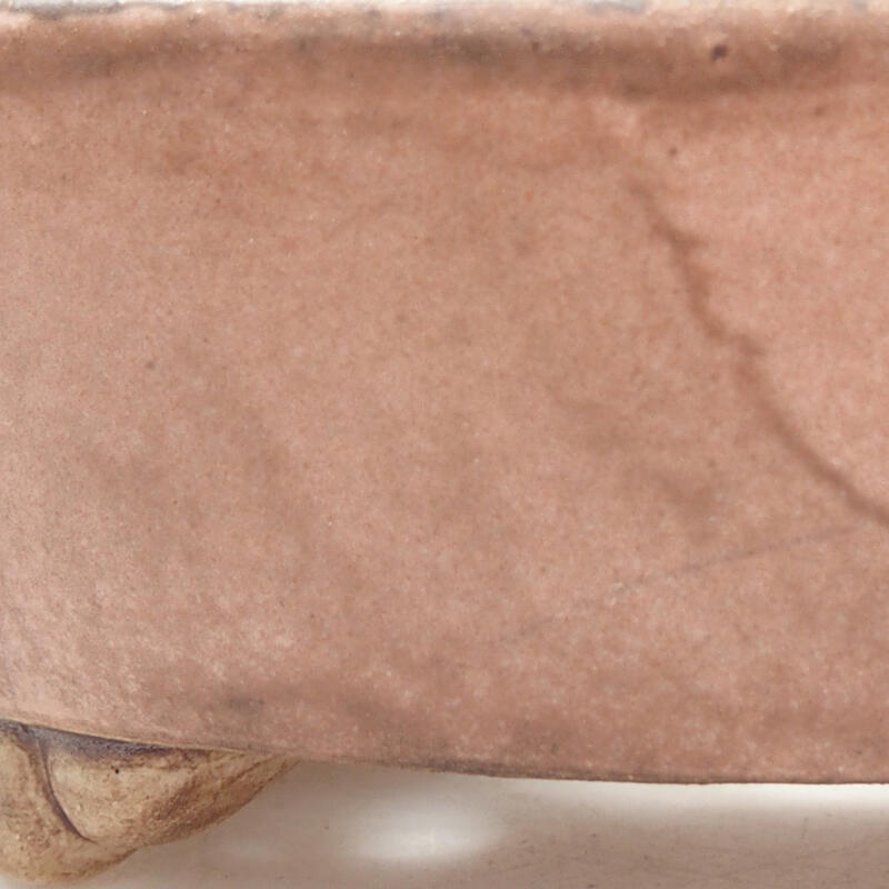 Bonsaischale aus Keramik 12,5 x 10,5 x 4 cm, rosa