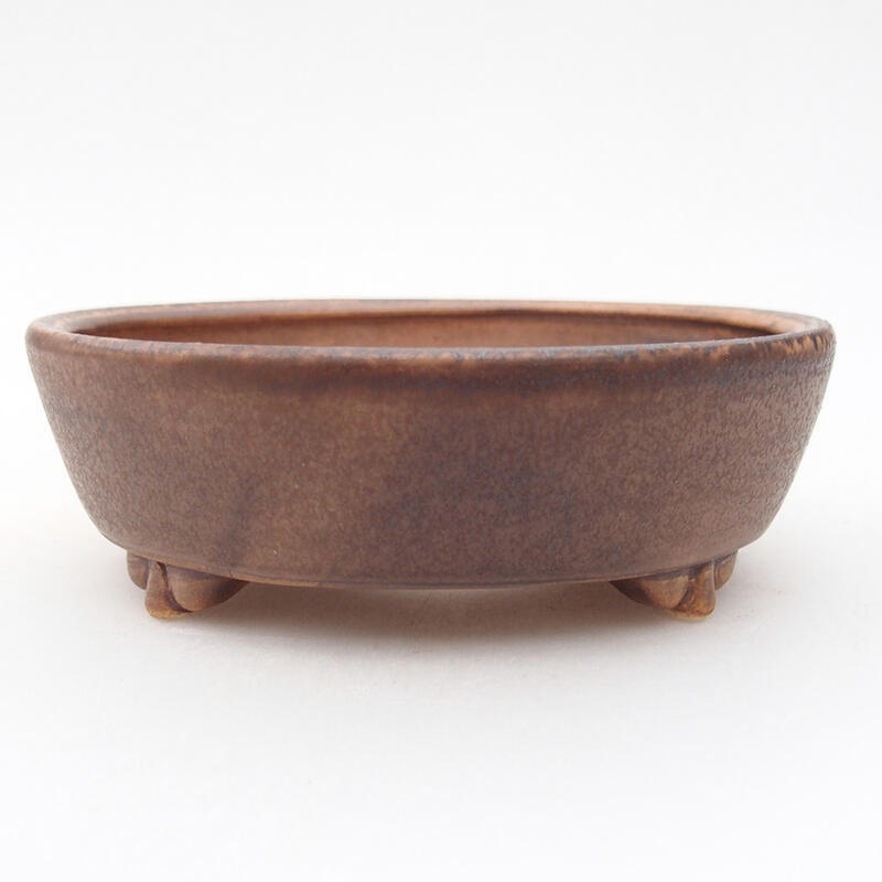 Bonsaischale aus Keramik 12,5 x 10 x 4 cm, braun