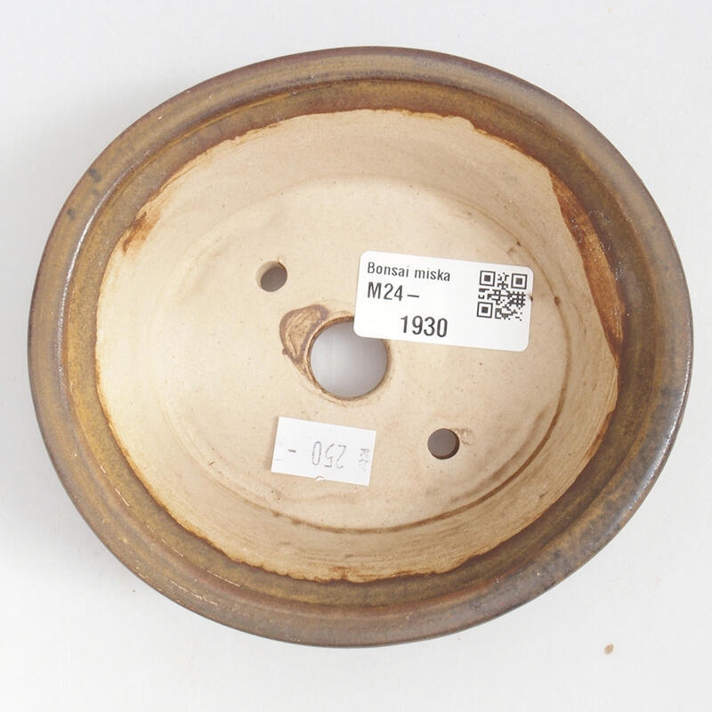 Bonsaischale aus Keramik 12,5 x 11,5 x 4 cm, braun