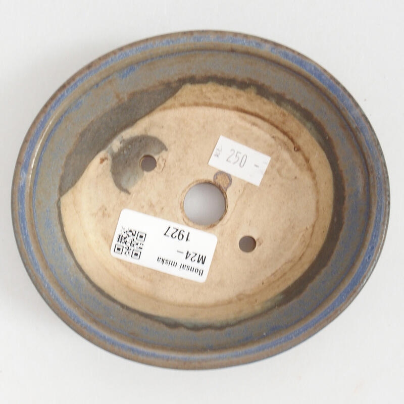 Bonsaischale aus Keramik 12,5 x 11,5 x 4 cm, Farbe blau