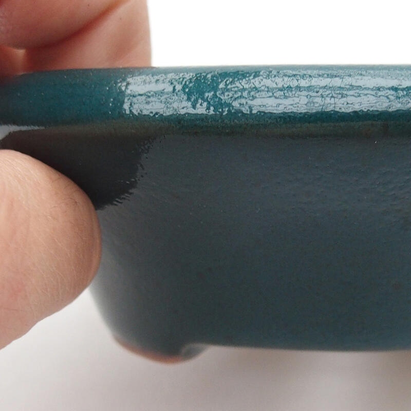 Bonsaischale aus Keramik 12,5 x 12,5 x 3,5 cm, grün