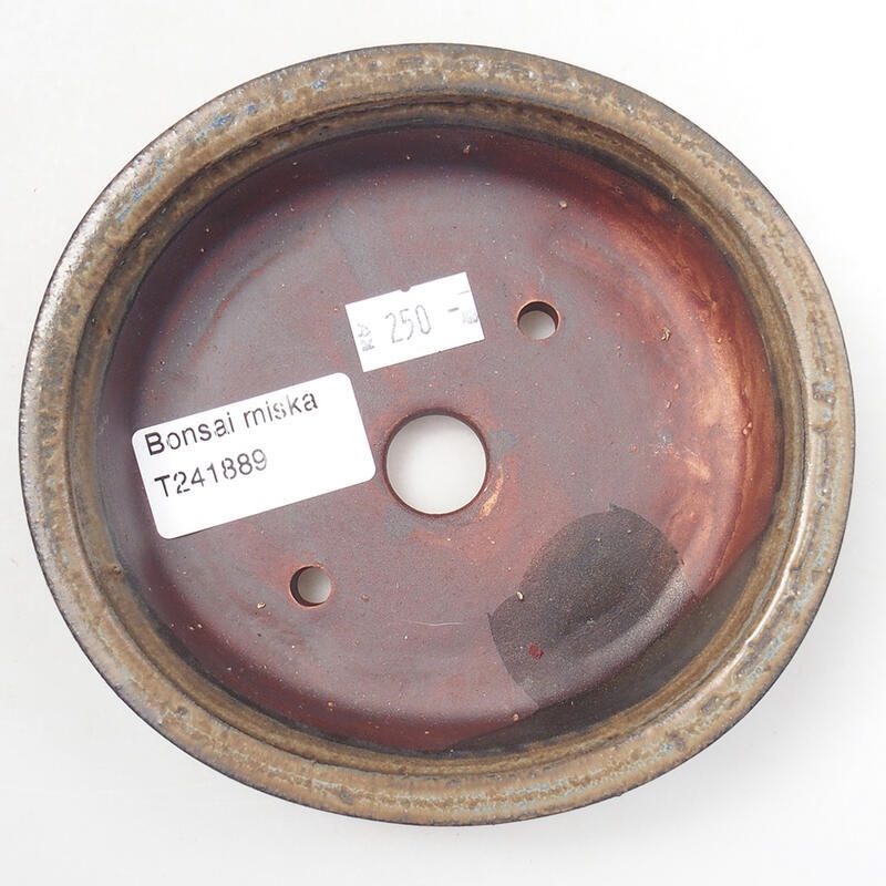Bonsaischale aus Keramik 12,5 x 12 x 3,5 cm, braun