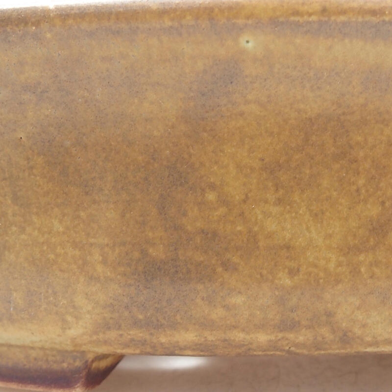 Bonsaischale aus Keramik 12,5 x 12 x 3,5 cm, braun