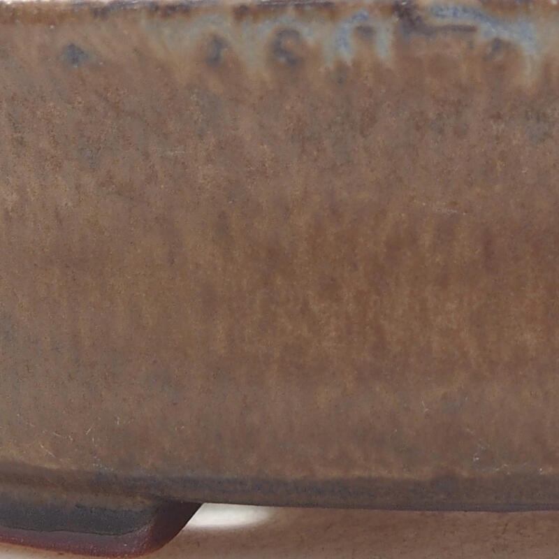 Bonsaischale aus Keramik 12,5 x 12 x 3,5 cm, braun