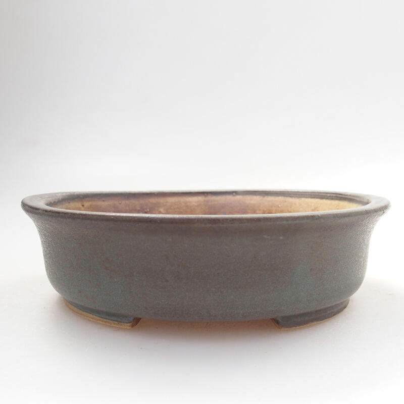 Bonsaischale aus Keramik 12,5 x 12 x 3,5 cm, Farbe blau