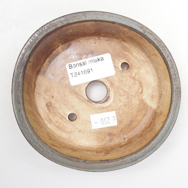 Bonsaischale aus Keramik 12,5 x 12 x 3,5 cm, Farbe blau