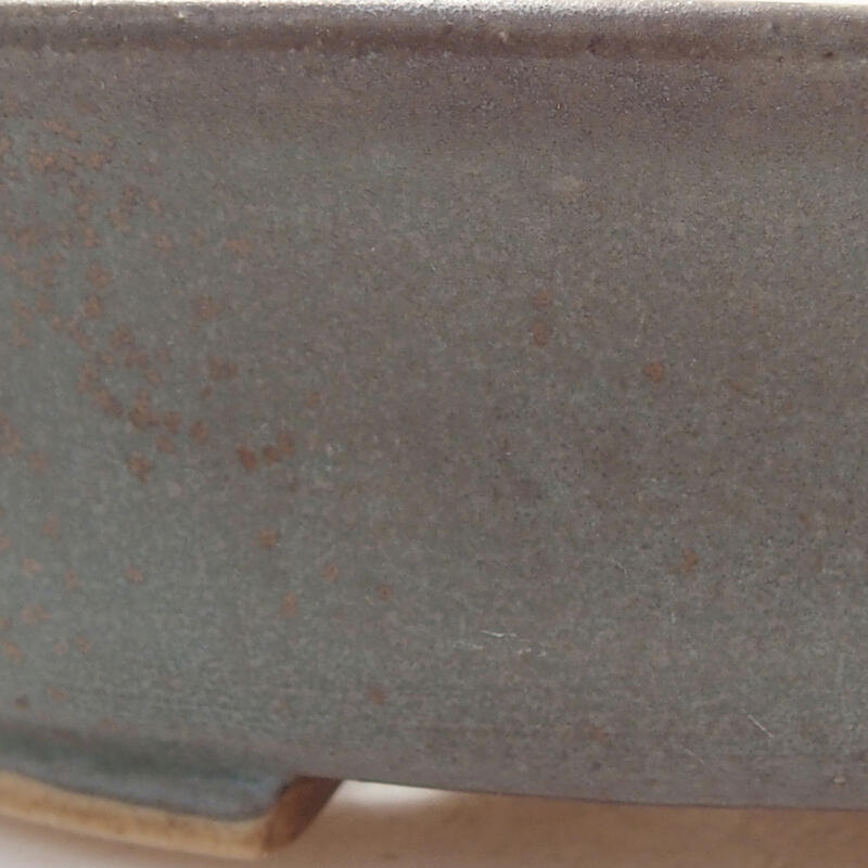 Bonsaischale aus Keramik 12,5 x 12 x 3,5 cm, Farbe blau