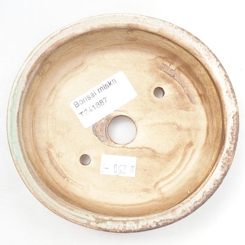 Bonsaischale aus Keramik 12,5 x 12 x 3,5 cm, grün